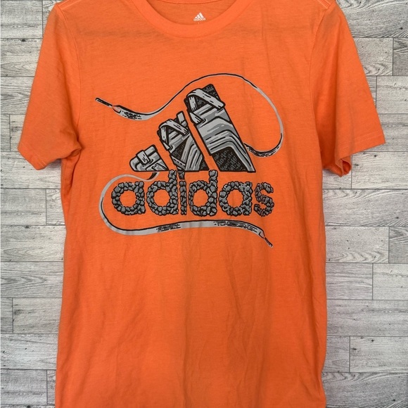 Adidas Orange Graphic T-Shirt (youth Large 14/16) - Picture 1 of 5